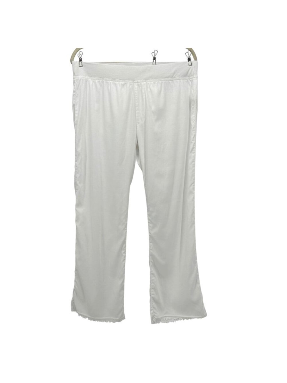 XCVI Wearables Womens Large Pants Ankle Raw Hem Pull On Pockets Boho Beach